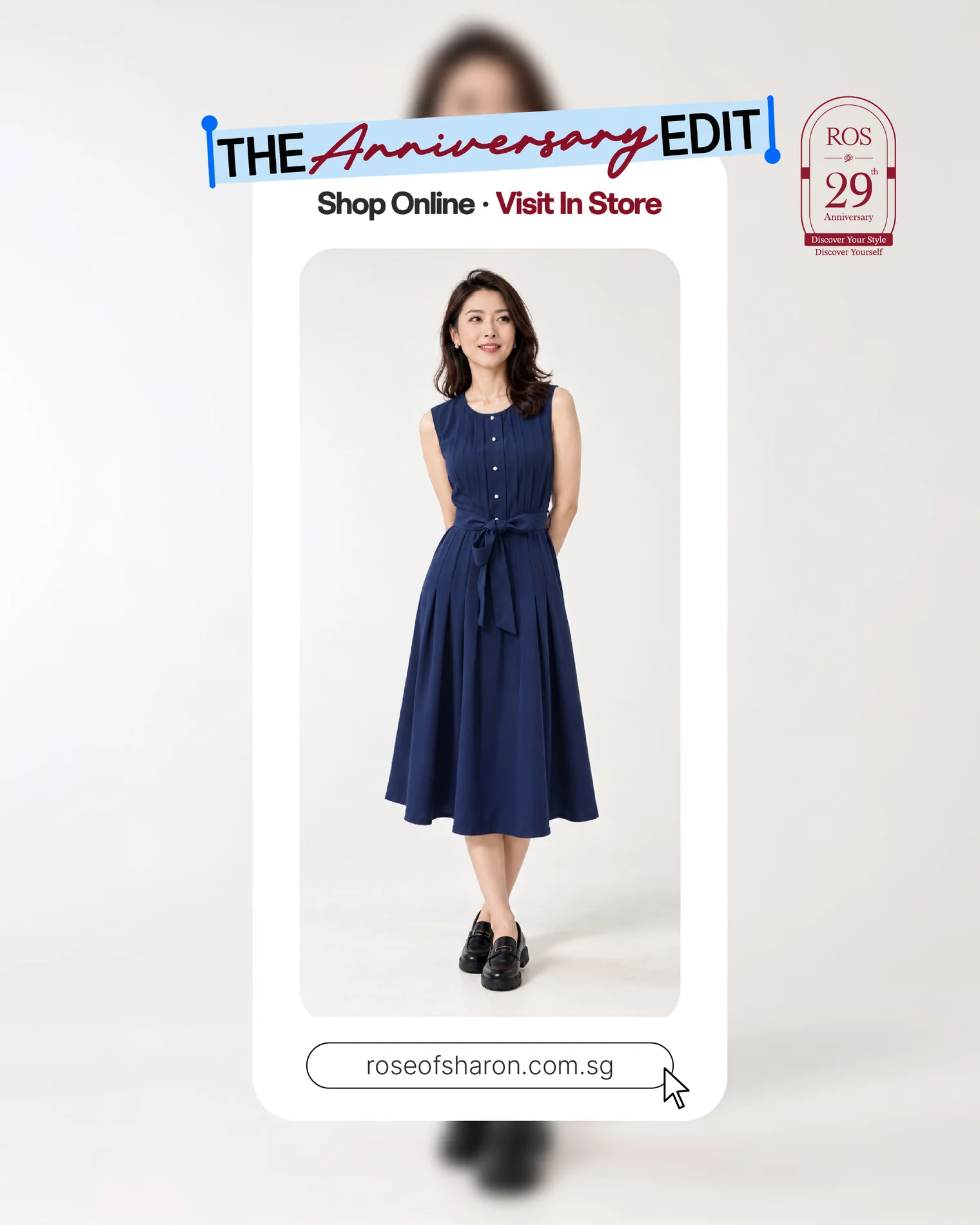 Rose of Sharon anniversary shopping campaign artwork